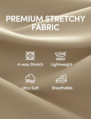 Image of IUGA Dress Pants Women Stretchy Wide Leg Work Pants Business Casual Outfits | Teacher Outfits for Women, Work Clothes, Trousers, Slacks, High Waisted, Pull on, Comfy, Office, Travel, Interview