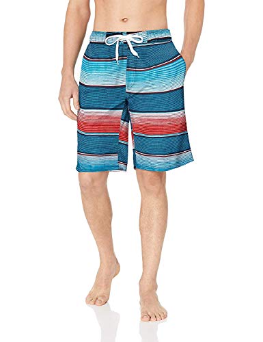 Image of Kanu Surf Men's Big Viper Extended Size Stripe Swim Trunk