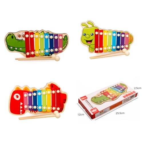 ULDIGI 1 Caixa brinquedo percussão de madeira animal oitava xilofone criança pequena Bambu