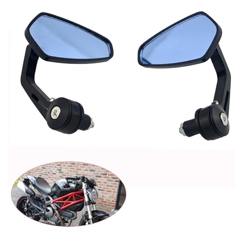 Espejos retrovisores moto 22mm antirreflejo para Benelli con visión ampliada de extremo de barra 2