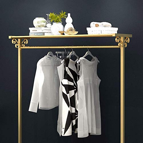 Home Stylish And Simple Wrought Iron Coat Rack, Creative Boutiques Coat Stand Heavy Metal Hangers Bedroom Locker Room Jacket Clothes Rail Dresses And Hats Shelves, Lsxysp, Gold, 135120Cm #TOP5