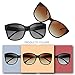 The Fresh Women's Oversized Square Jackie O Cat Eye Hybrid Butterfly Fashion Sunglasses - Exquisite Packaging (7192-Leopard Print, Gradient Brown)