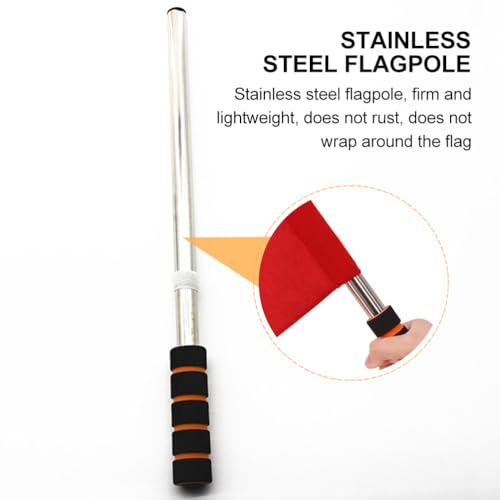 VICASKY 3Stücke Signalflaggen Für Schiedsrichter Rote Und Gelbe Sicherheitsflaggen Warnflaggen Für Fußball Basketball Und Sportveranstaltungen Hochwertige Handheld Fahnen