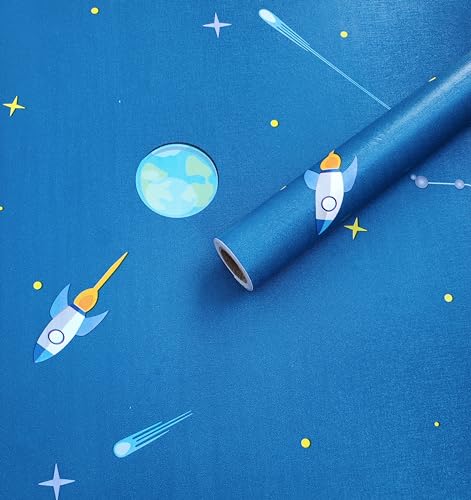 Image of Self Adhesive Peel & Stick 45 x 304 cm Waterproof Wallpaper for Living Room Hall Bedroom Decoration PVC Vinyl DIY Wall Stickers Multicolor, Count of (1, Space)