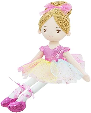 June Garden 16" Ballerina Princess Polina - Stuffed Plush Soft Doll - Pink Outfit - Gift for Toddler Girls - 4