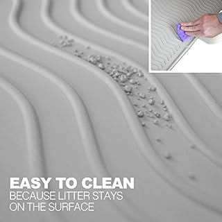 PetFusion ToughGrip X Large Waterproof Litter Mat w/Inner Channels & Raised Outer Lip