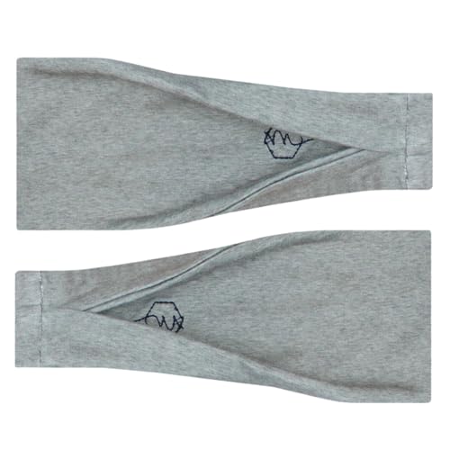 Maven Thread 4" Wide Workout Headbands for Women (2 Pack) – Non-Slip Sweatbands for Gym, Running & Yoga (Grey, 2 Pack)