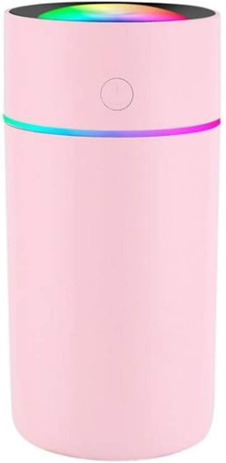 ユケ二ー 加湿器 車用加湿器 空気清浄 乾燥対策 オフィス 会社 家庭用 アロマ加湿器 大容量3ml 7色ledライト Usb加湿器 ピンク 68 68 143mm 大特価