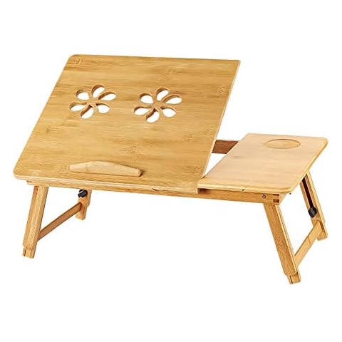 Laptoptisch Bambus Höhenverstellbarer Lesetisch Schreibtisch Esstisch Cover