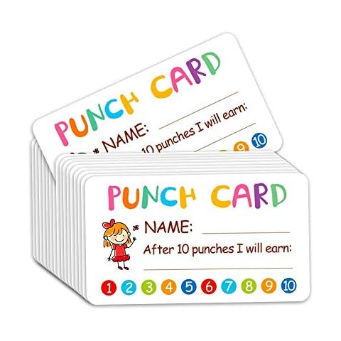 Punch Card, 100pcs Reward Incentive Card for Teacher, Behavior Chart for Kids, Homeschool Classroom Supplies for Motivation Cover
