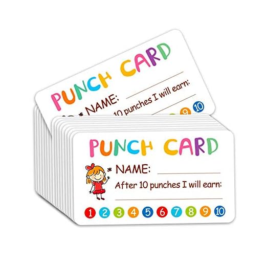 Punch Card, 100pcs Reward Incentive Card for Teacher, Behavior Chart for Kids, Homeschool Classroom Supplies for Motivation