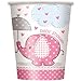 9oz Pink Elephant Girl Baby Shower Paper Cups, 8ct