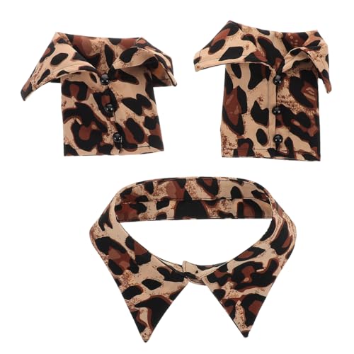 FOMIYES 1set Detachable Leopard Print Collar and Sleeve Set Faux Shirt Dickey for Women Fashion Accessory for Stylish Outfits for Occasion