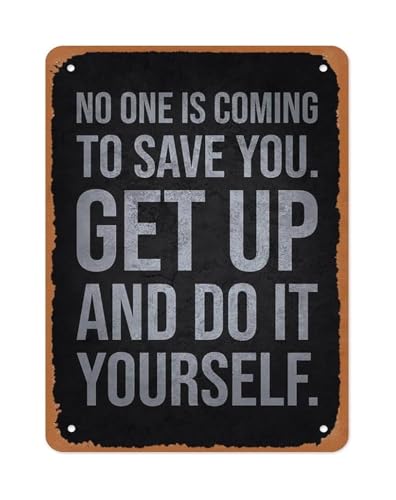 AZPAAAIH Modern Typography Metal Sign Motivational Harsh Truth Quote Wall Art for Office Gym Decor 8 X 12 in