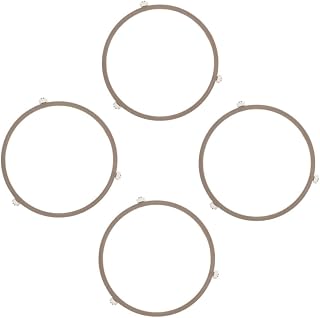 NUOBESTY 4 Piezas Soporte giratorio de vidrio anillo giratorio de microondas partes ruedas Lámina tocadiscos suministros de microondas Accesorios para horno de microondas abdominales Marrón