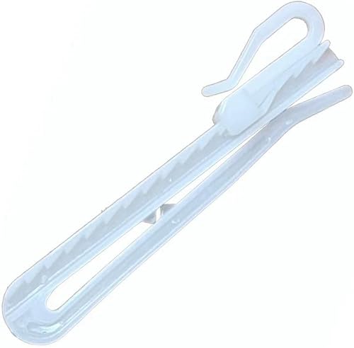 Miniatura 6 de 50 ganchos de cortina de plástico de profundidad ajustable para cortina de ventana, cortina de puerta y cortina de ducha (3.346 in) (30)