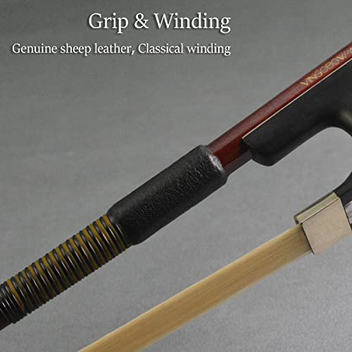 Vingobow Full Size New German Double Bass Bow Pernambuco Performance For Advanced Level! Art No.310Bg 4/4 #TOP4