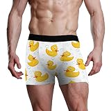 YOUJUNER Gelbe Enten Herren Boxershorts Unterwäsche Unterhosen Retroshorts Underpants Boxer Briefs Trunks für Men Männer