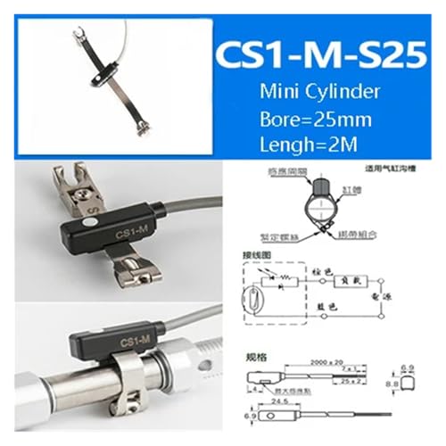 Capteur à lames CS1-J détection magnétique précise de vérin CS1-M-S25 - 2