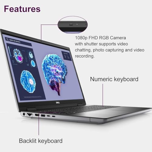 Image of Dell Precision 7000 7780 Mobile Workstation Laptop, NVIDIA RTX A1000 6GB, 32GB CAMM DDR5 RAM, 17.3 inch FHD, Intel 24-Core i9-13950HX (>Ultra 9 285H), IST Computer Customized 512GB /1TB /2TB SSD, Win 11 Pro