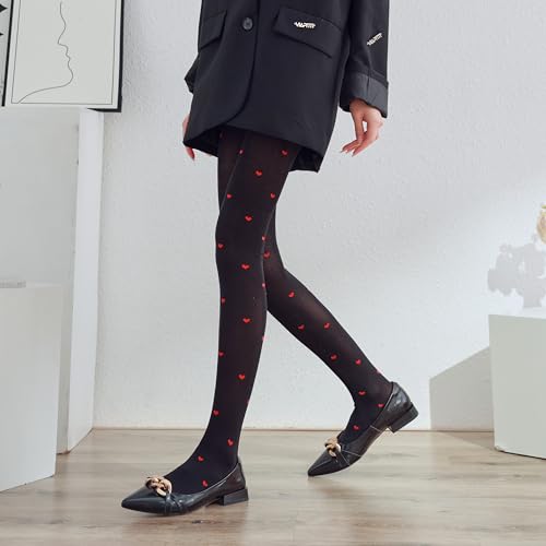 Image of Sahabowi Women Sheer Tights, High Waist Pantyhose, Vintage Control Top Stockings(Patterns Colourful), Pantyhose5