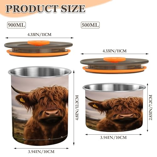 Envase hermético acero inoxidable 500ml miniatura 2