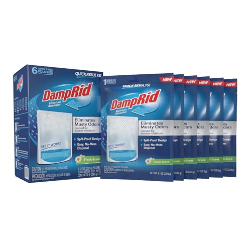 DampRid Fresh Scent Single-Use Pouch Moisture Absorber 6-Pack
