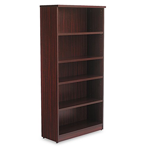 Alera Va636632My Valencia Bookcase, 5-Shelf, 31-3/4W X 14D X 65H, Mahogany #TOP1