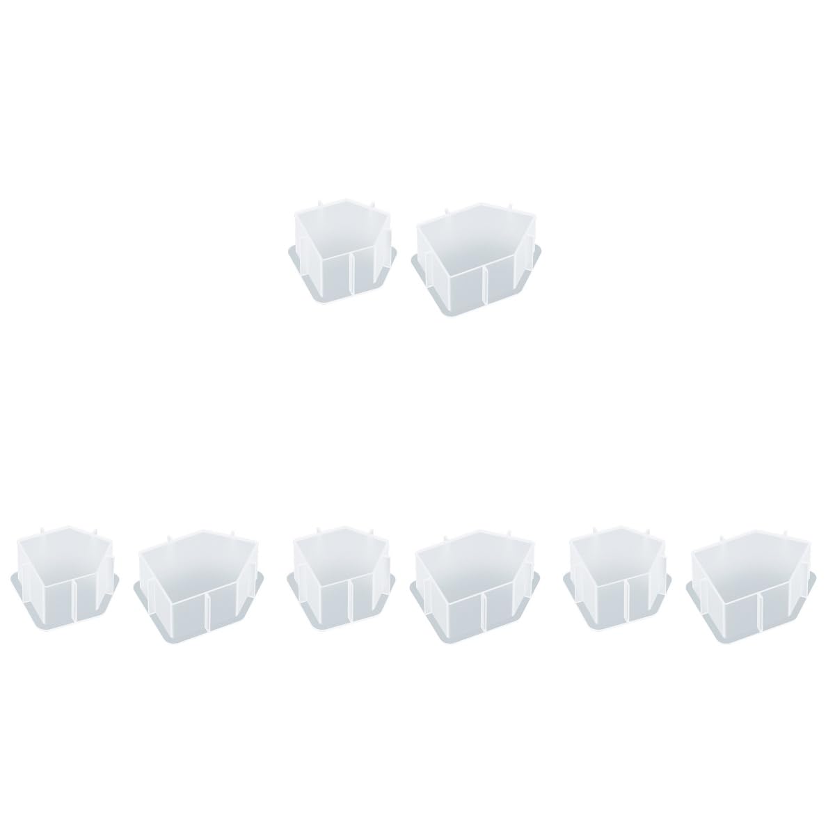 NUOBESTY 4 Ensembles Moule De Silicone De Maison Moule À Carreaux Artificiel Forme De Maison Décor Tapis De Silicone Cube Faux Moules À Béton Mouleur Blanche Gel De Silice 2 Pièces * 4