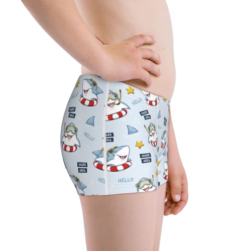 Boys' Cotton Boxer Brief Soft Underwear-Swimming Shark2