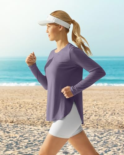 Image of G4Free Lightbreeze Womens UPF 50+ Long Sleeve Workout Tops Quick Dry UV Sun Shirt Running Gym Hiking Yoga Casual Lightweight
