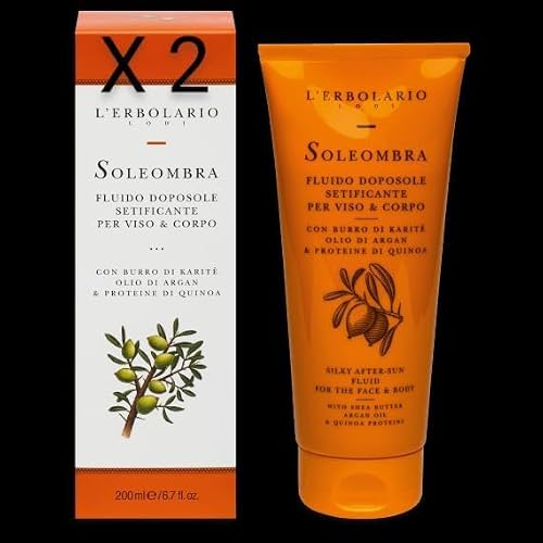 Soleombra Fluido doposole setificante per viso & corpo 200 ml (2 Confezioni)
