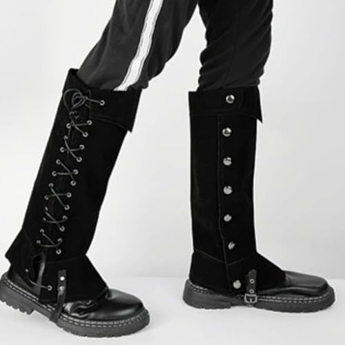 Surbottes de pirate ajustables en cuir PU, l'accessoire cosplay idéal - 4