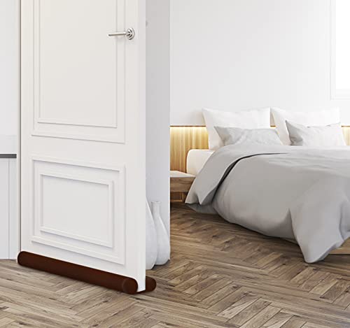Image of MAXTID Under Door Draft Stoppers Brown 36 Inch Door Draft Blocker Draft Stoppers for Bottom of Doors Seal Gap Reduce Wind /Breeze, Cold Air, Dust, Smoke, Door Seal Strips Sweeps