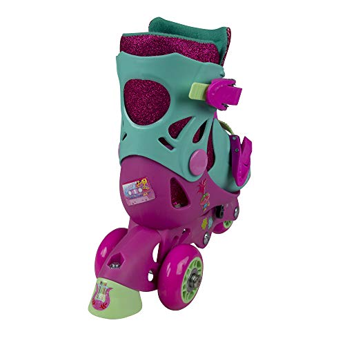 Playwheels Trolls Glitter Convertible 2-In-1 Skates, Junior Size 6-9 #TOP1