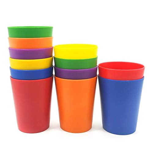 Kx-Ware 18-Ounce Plastic Tumblers Drinking Glasses, Set Of 12 Multicolor - Unbreakable, Dishwasher Safe, Bpa Free #TOP4