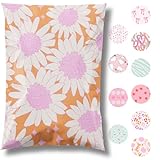 Pretty Package Store 10x13 Designer Poly Mailer 100 Pack Heavy Duty Waterproof Self Seal Shipping Bags for Small Business Large Mailing Envelopes Bulk Tear Resistant Cute Packaging Pink Blooms Flowers