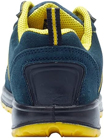 Blackrock Hudson Steel Toe Cap Safety Shoes, Mens Womens Lightweight Trainers, Safety Trainers, Work Trainers, Workwear, Non Slip, Wide Fit, Suede, Blue/Yellow, Light Safety Shoes - Size 3