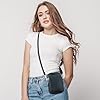Casecond Sacs Bandoulière Femme Petit Sac Téléphone Portable Crossbody Mini Pochette PU Cuir Porte Portefeuille Sac à Main Sangle Sacoche pour iPhone 16 Pro Max Samsung S24 Xiaomi BIS zu 7.5" Argent #5