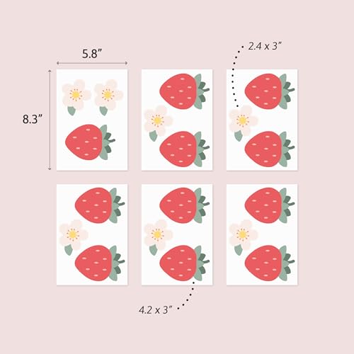 Vinilo Decorativo Removible Para Pared Infantil Fresa miniatura 5
