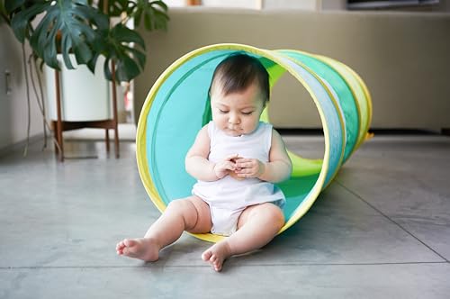 LOVEVERY | The Organic Cotton Play Tunnel | Pop-Up & Collapsible Play Tunnel with Organic Cotton Carrying Case, Toddler Gift for Indoor and Outdoor Game, Multicolor, Ages 12+ Months by Lovevery - Image 9