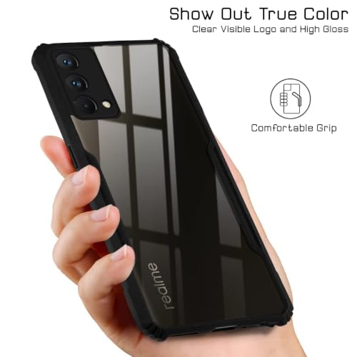 Image of Jkobi Hybrid Back Cover Case for Realme GT Master (Shockproof with Polycarbonate Clear Panel | Professional Black)