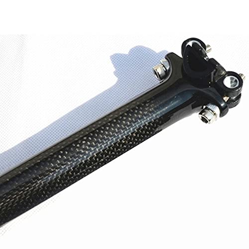 Postes de siège Pouvoir de Selle de Selle de la Fibre de Carbone Full Ultralight VTT Bicyclette Bicyclette Plug de la Montagne Vélo de Selle Tube de siège à vélo 27.2mm