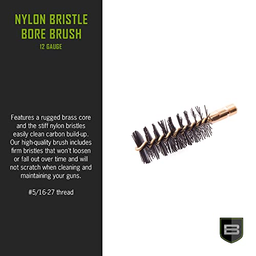 Breakthrough Clean Gun Cleaning Nylon Bore Brush - 12 Gauge With #5-16"-27 Thread - Cleaning Accessory For Gun Cleaning Kit #TOP1