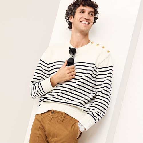 Lands' End Men's Button Up Crewneck Sweater4