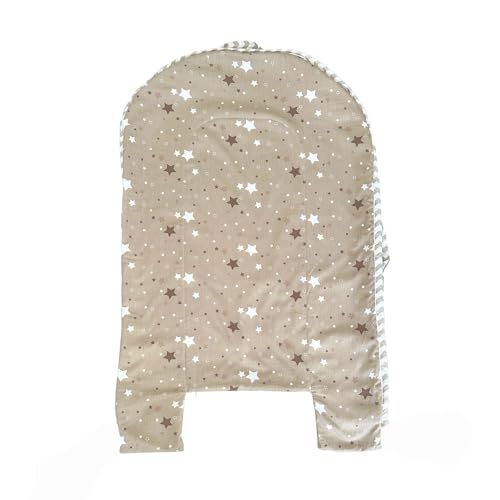 Image of Aila+Aiden Baby Lounger Replacement Cover, Organic Cotton Lounger Cover Reversible Breathable Adjustable (Cover ONLY - Tan)