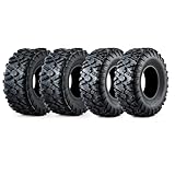 ATV/UTV Tires, Set of 4-27x10-12 Front & 27x12-12 Rear All-Terrain Tires, 6-Ply Tubeless, for Off-Road, Mud, Dirt and Trails