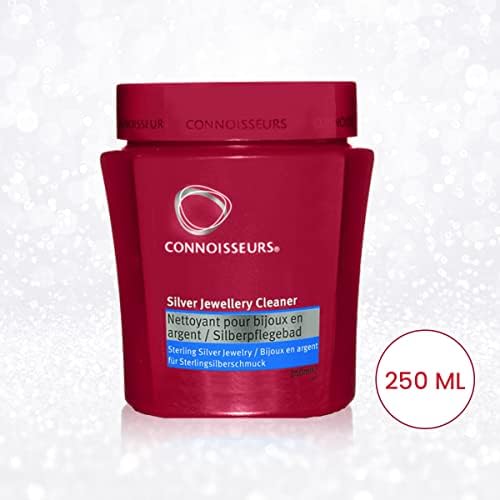 Connoisseurs Silver Jewellery Cleaner, Immersion Bath for Silver and Silver-Plated Jewellery, Effective Jewellery Cleaner for renewed Shine, Cleaning Solution with Cleaner Kit- 250ml. (6283855)