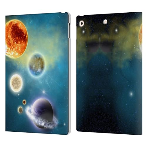 Étui portefeuille iPad 10.2 cuir housse protection Système Solaire