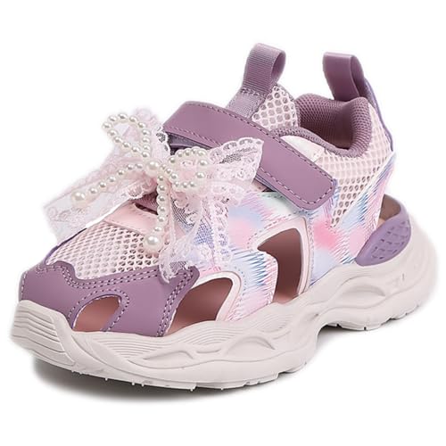 LLTMALL Girls' Summer Closed-Toe Sports Sandals Breathable Quick-Dry Mesh with Adjustable Straps for Toddler/Little/Big Kids